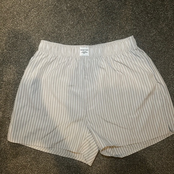 Pants - Striped Gray Boxer Shorts
